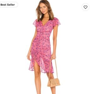 Elaine Midi Dress in Pink Baybreeze - small